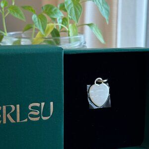 925 Silver Solid Heart Charm. Tiffany-Style (New, Sealed)